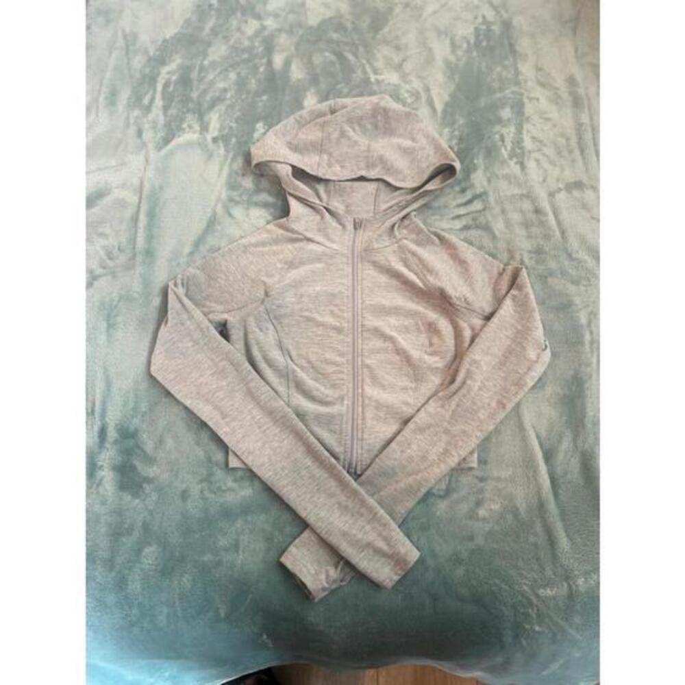 Forever 21 Cropped Zip Up Athletic Hoodie